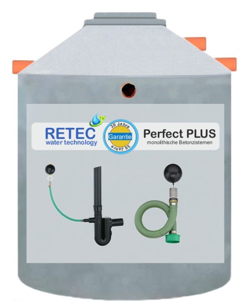 RETEC Retentionszisterne 8000 Liter mit Filter geprfter Ablaufdrossel 1 Zoll