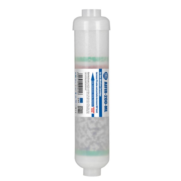 Transparent 2' bioceramic cartridge increases pH an ORP reduction to-100mV