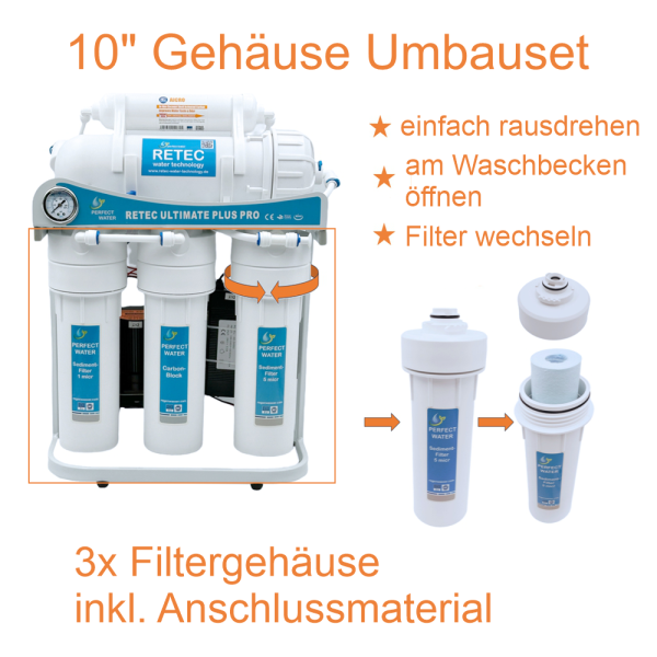 10 ' Osmoseanlagen Gehäuse Umbausatz 9' auf 10' oder 10' auf 10' Quickgehäuse